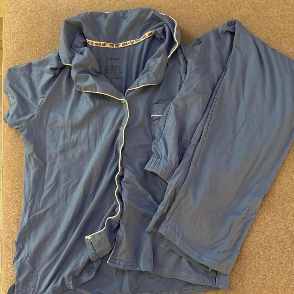 Nine West Blue Sleepwear with White Trim